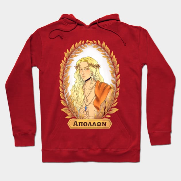 Apollon Olympian God Greek Mythology Απολλων Hoodie by Tati Seol